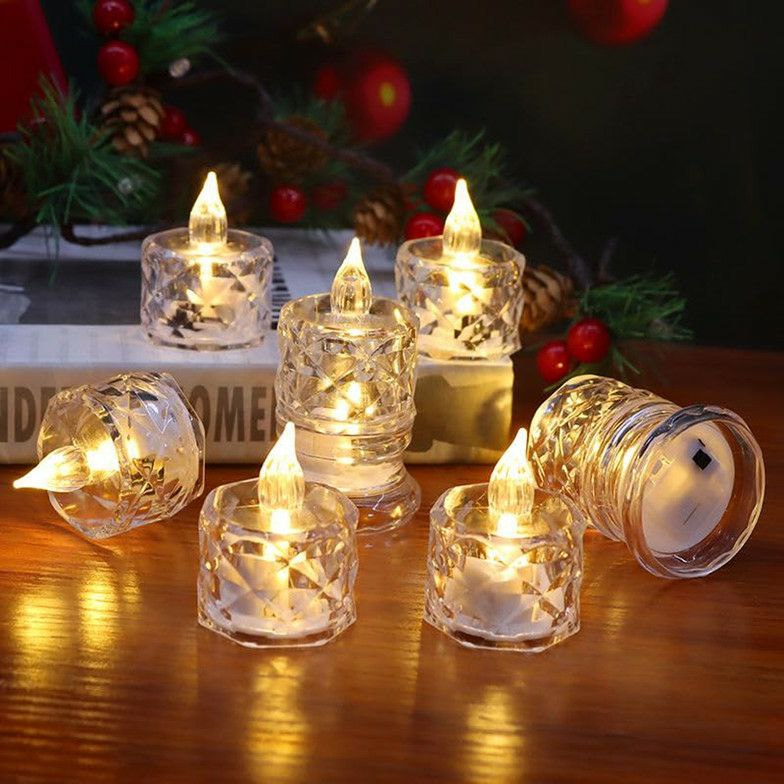 Transparent Acrylic Led Tea Light Candle Home Decoration Candle
