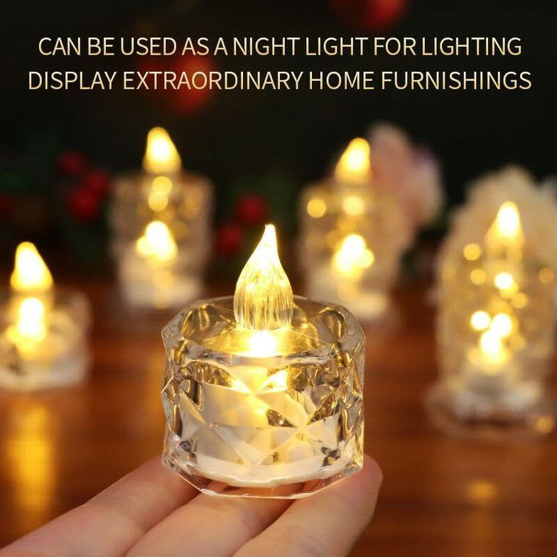 Transparent Acrylic Led Tea Light Candle Home Decoration Candle