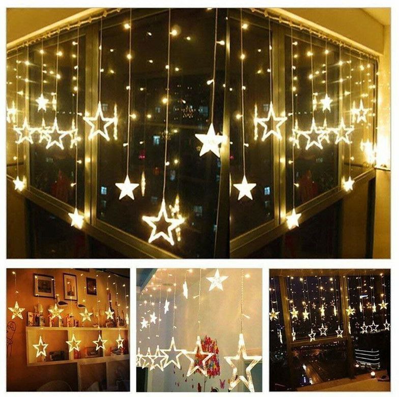 10 Star Curtain Lights