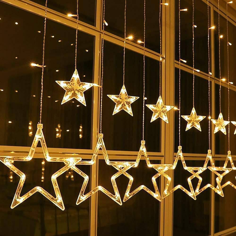 10 Star Curtain Lights